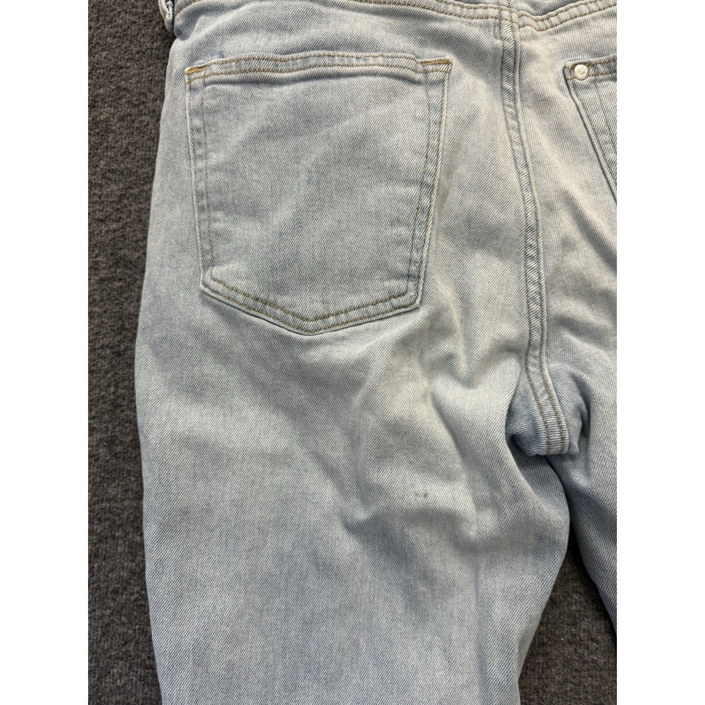 Mens 33x32 H&M Denim Skinny Distressed Jeans Light Wash Coupe Moulante Mid Rise - Picture 11 of 16